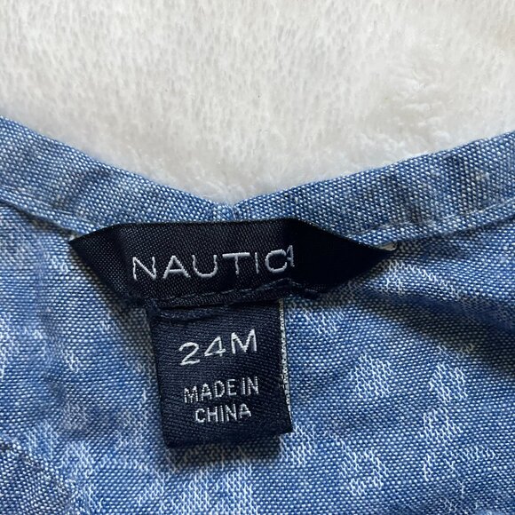 Nautica Toddler Dress 24M | Blue Floral A-Line EUC - Picture 8 of 16